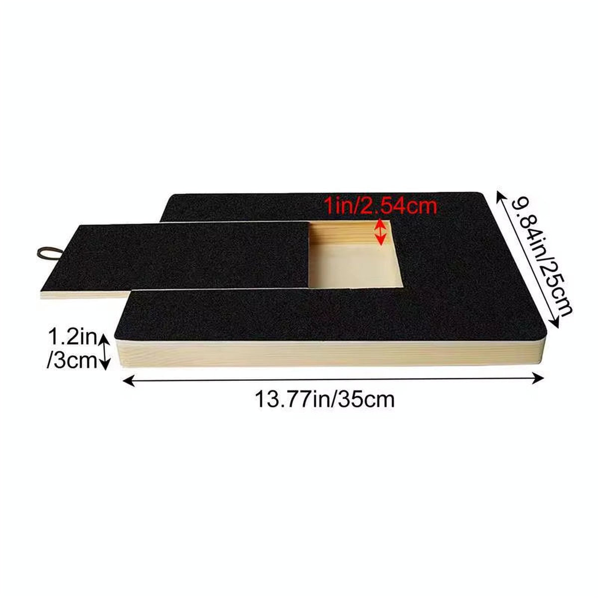 Dog Nail Scratch Board Nail Trim Pad Pull-Out Wooden Pet Scratching Board Toy Built-In Treat Box Dog Sandpaper Board Scratcher
